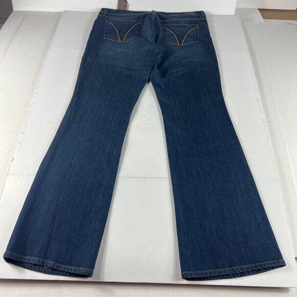 Kut From The Kloth Jeans Women's 33x30 Farrah Bootcut Mid Rise Blue Denim Tag 8 - Picture 10 of 16